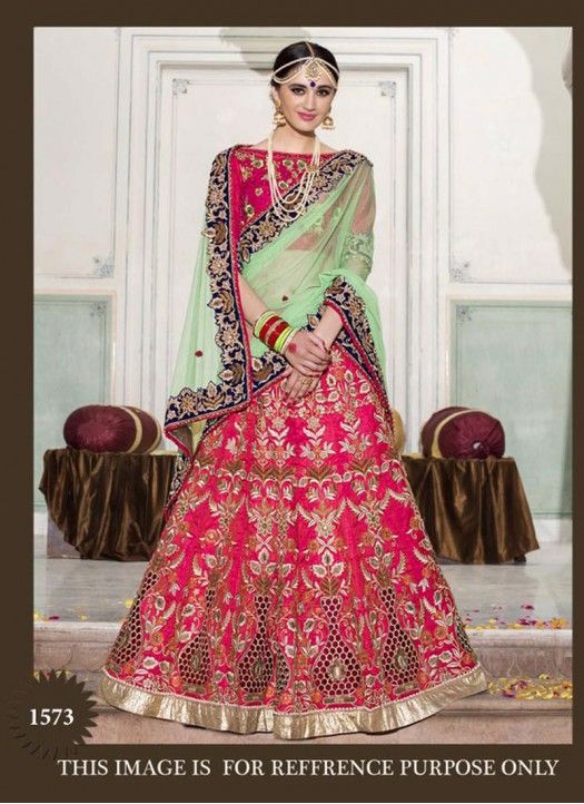 Red Silk Lehenga With Silk Choli