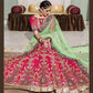 Red Silk Lehenga With Silk Choli