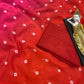 Gurleen Gambhir Red-Pink Bandhej Saree