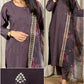 Organza Silk Party Wear Salwar Kameez in Purple and Violet with Thread work