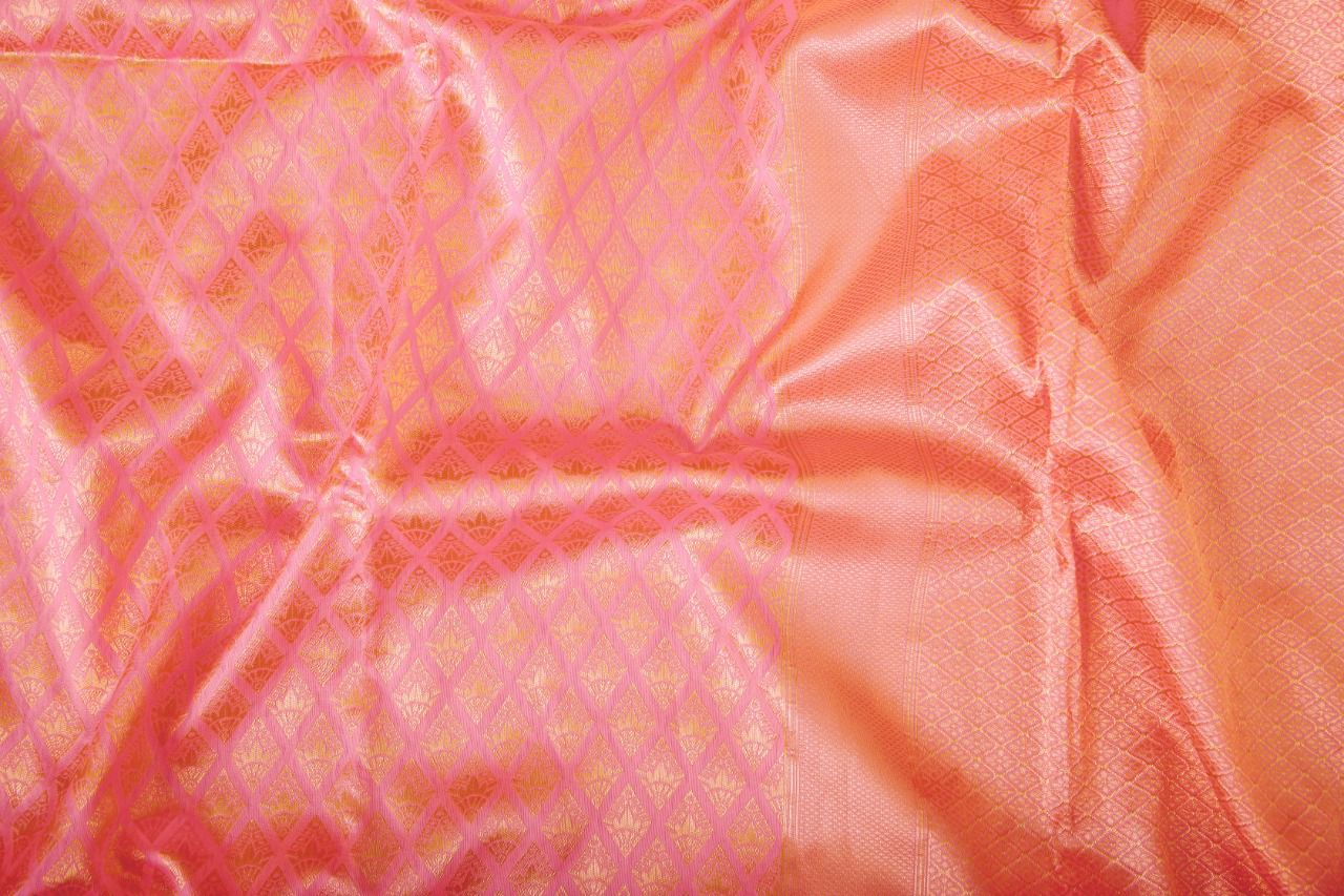 Soft Lichi Silk Blouse Piece beauty, Beautiful Jacquard Border.