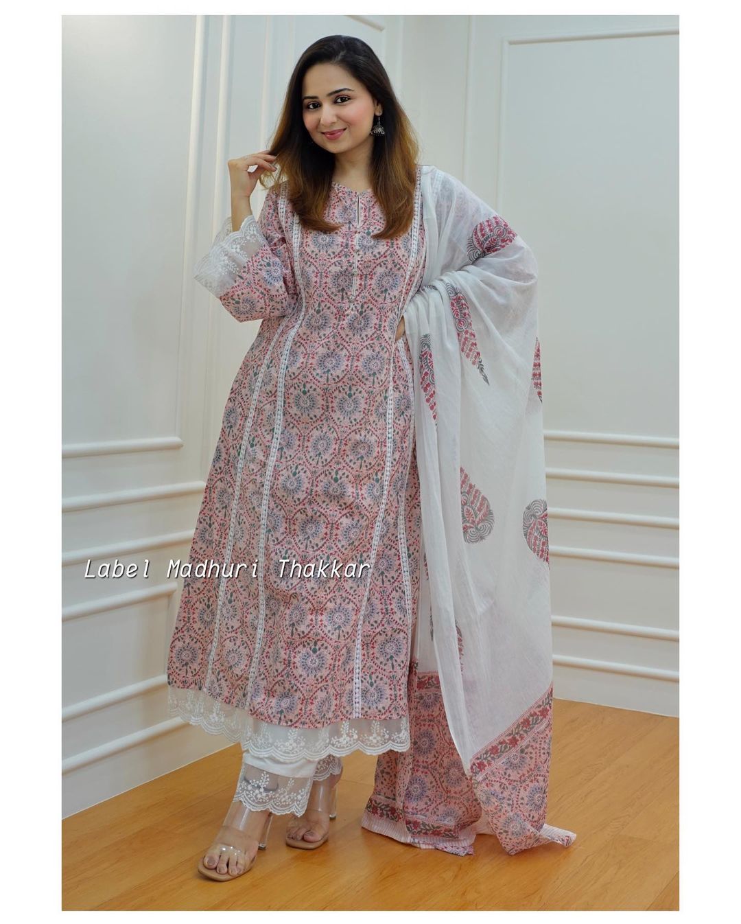 Ivory Digital Print Pakistani suit