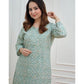 Green Kantha Kurti Set