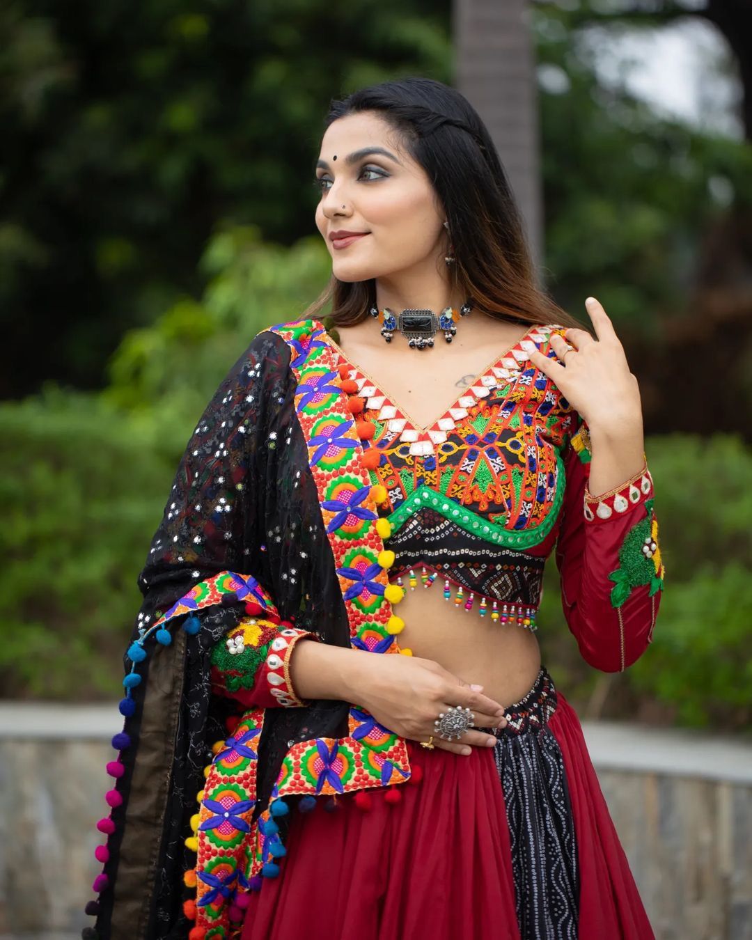 Buy Stunning Black Embroidery Net Party Wear Lehenga From Ethnic Plus.