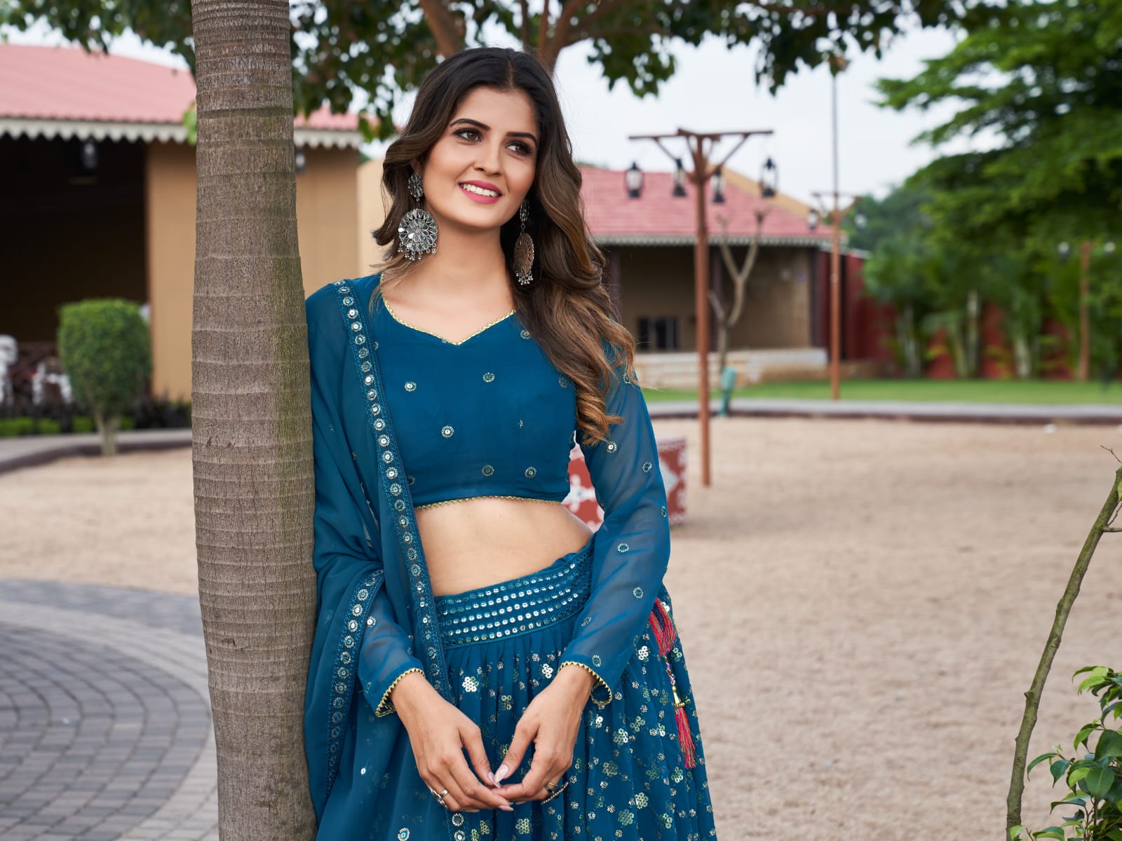 Stylish Turquoise Colored Designer Lehenga Choli, Shop wedding lehenga  choli online