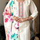 Chikankari Shifli Work  With Embroder  Cotton White Embrodery Digital Duppta