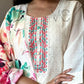 Chikankari Shifli Work  With Embroder  Cotton White Embrodery Digital Duppta