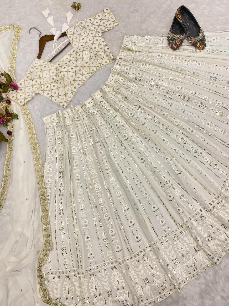 Timeless White Lehenga Choli - Explore Elegance at EthnicPlus