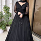 Black anarkali dress for women georgette plazzo plus size Indian clothes