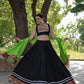 Indian Traditional Skirt-Navratri Special Ghagra-Ras Garba Costume-Boho Gypsy Skirt-Vintage Plain Cotton Skirt-Women's Fashion Wear-Gift