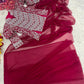 Trending Embroidery cording work ready to wear saree