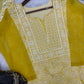 Yellow Mirror Embroidered Organza Suit