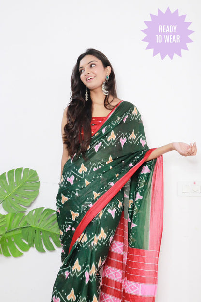 E H Pure Soft Cotton Printed Saree