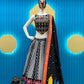 Black  Croeape With Printed work  Lehenga choli