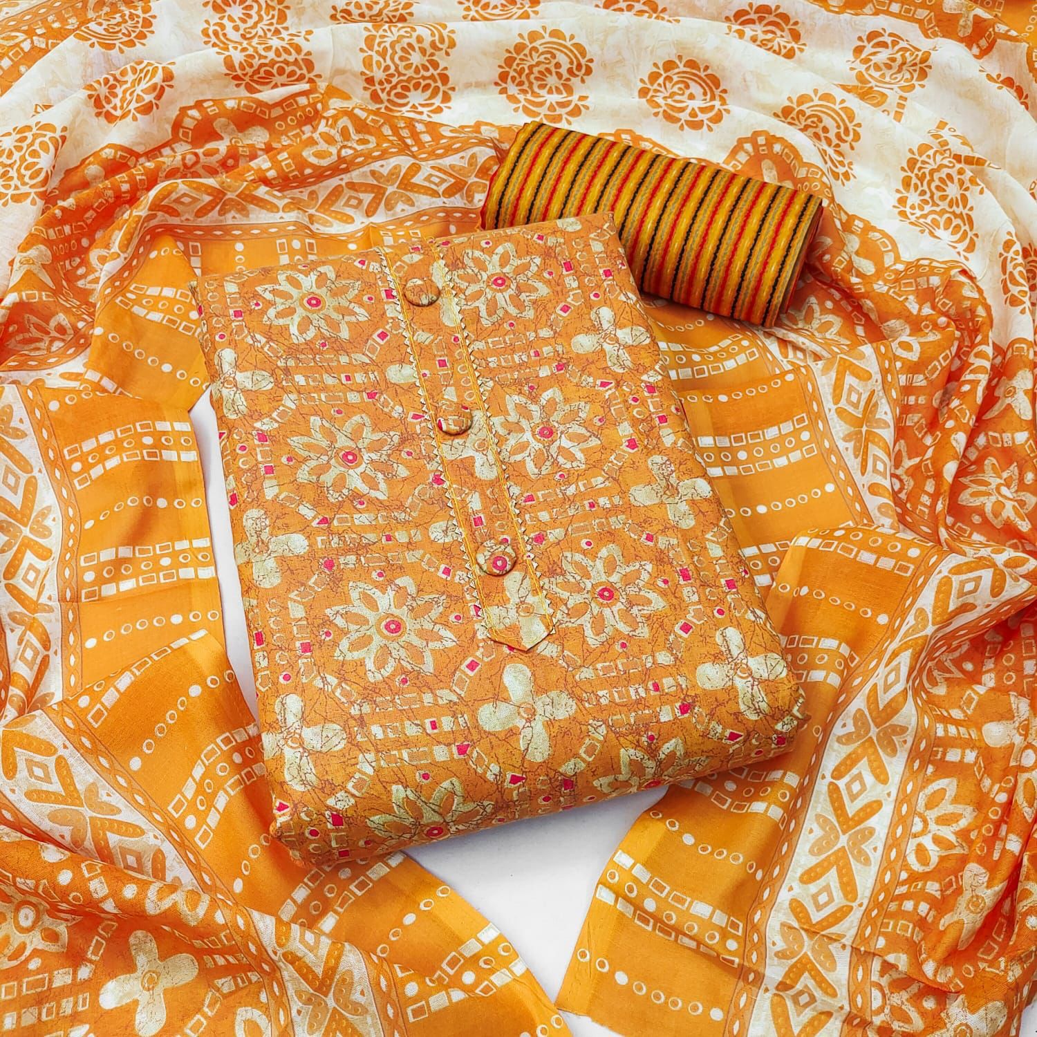 Fashionmart Floral Printed Cotton Cloth Materiel Natural Fabric Running  Jaipuri Hand Block Printed Women Dress Material Kurtis Natural 44