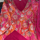 Nazakat Multi colour Printed Nayra Cut Dress
