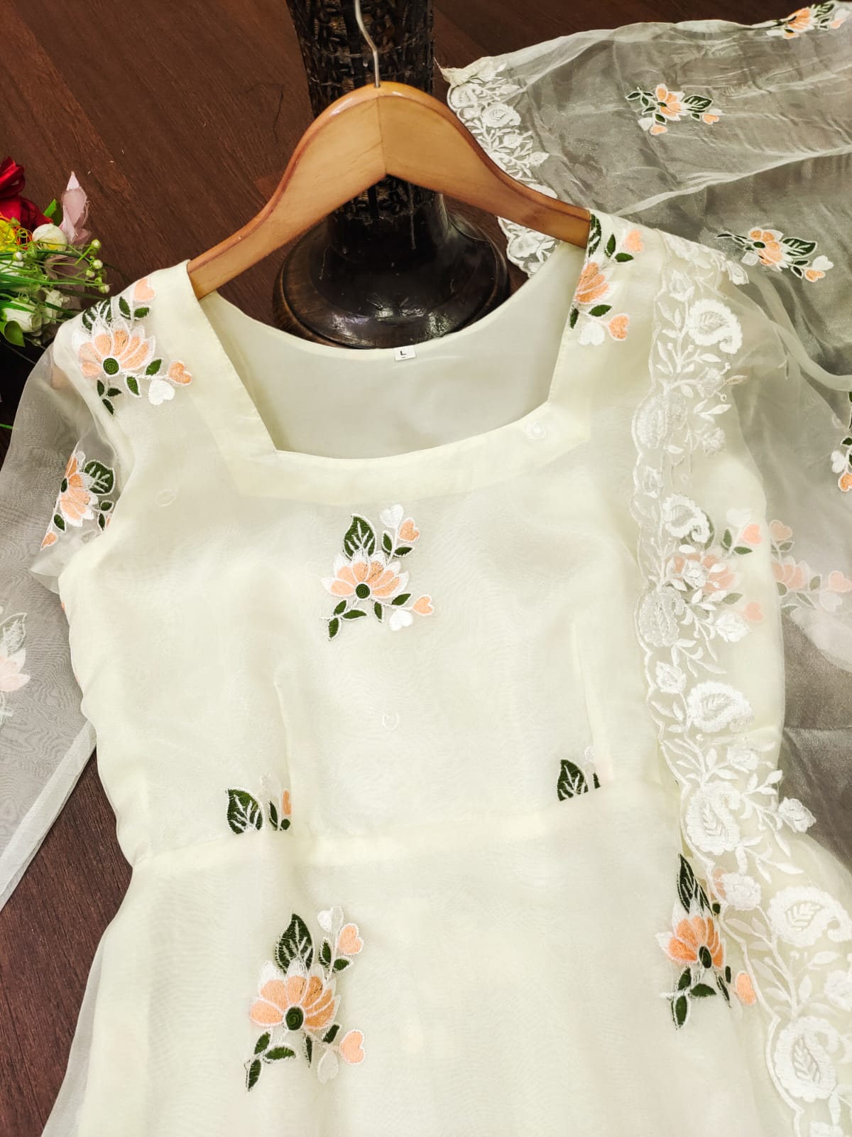 Embroidered Organza Frock Embroidered Organza Frock