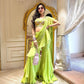 New Super Trending Embroidery cording work ready to wear Palazzo saree with Ruffles Saree