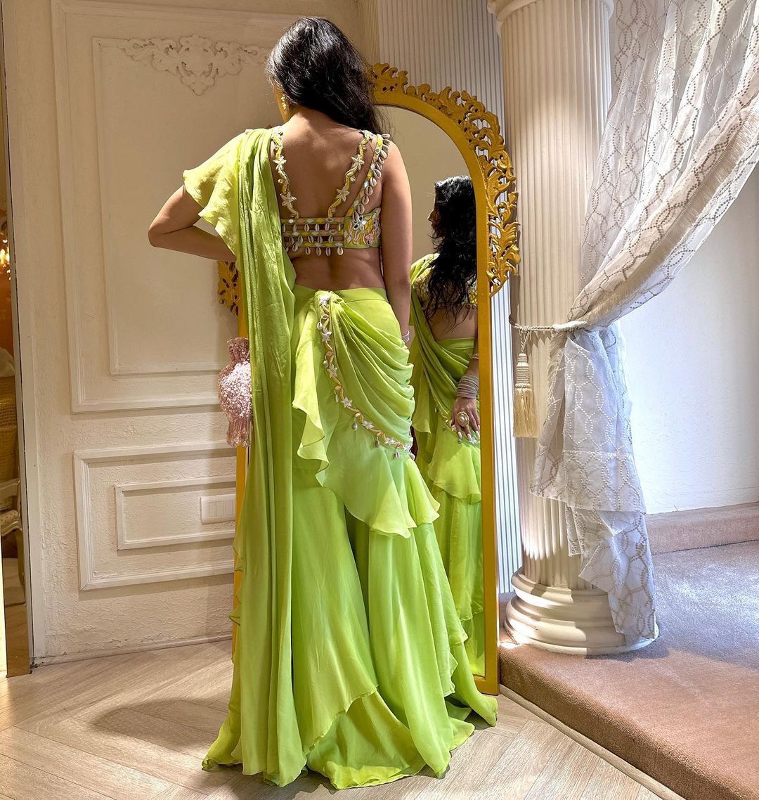 Palazzo saree party store wear