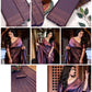 kanchipuram Kanjivaram Lichi Traditional Style Silk Saree With Unstitched Blouse Piece Navy Blue Copper