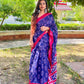 Pure Cotton Mulmul Hand Block Printed Saree With Blouse.