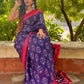 Pure Cotton Mulmul Hand Block Printed Saree With Blouse.