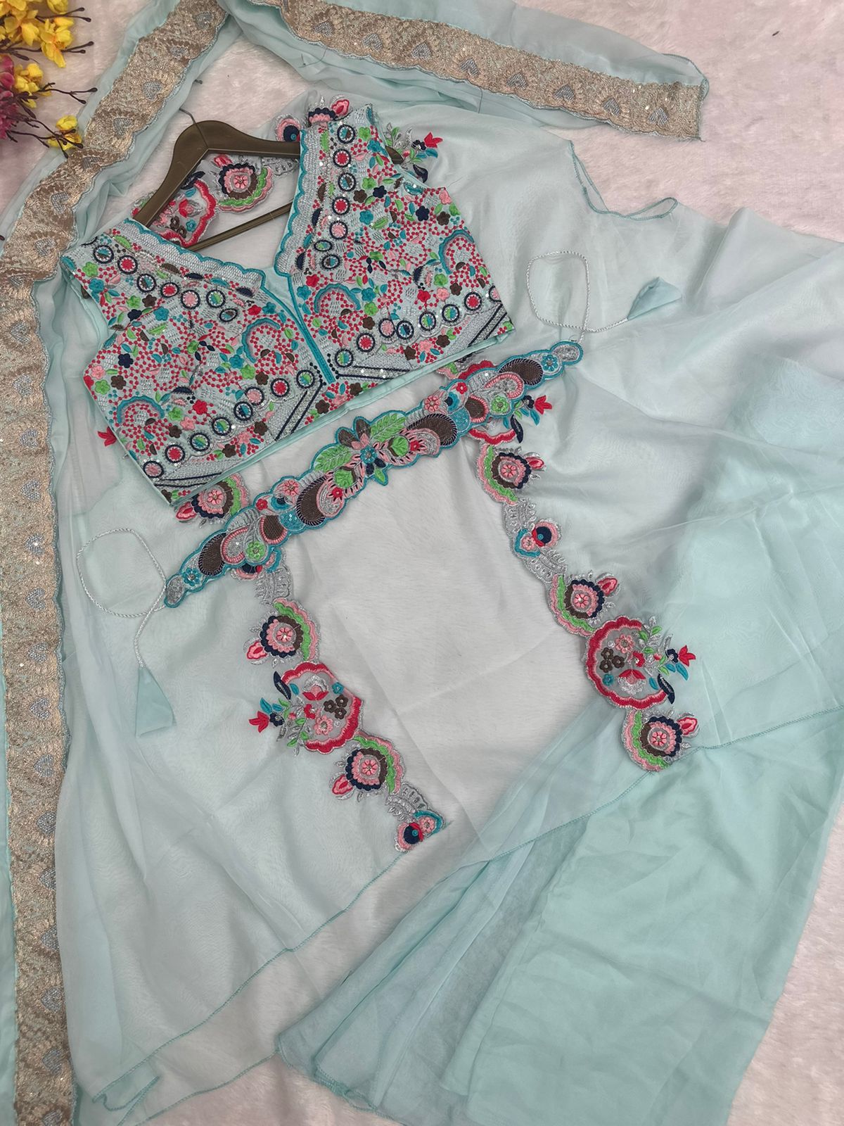 Designer chaniya palazzo top jacket dress bridesmaid dress indian outfit rusticartfromindia custom outfit crop top jacket outfit