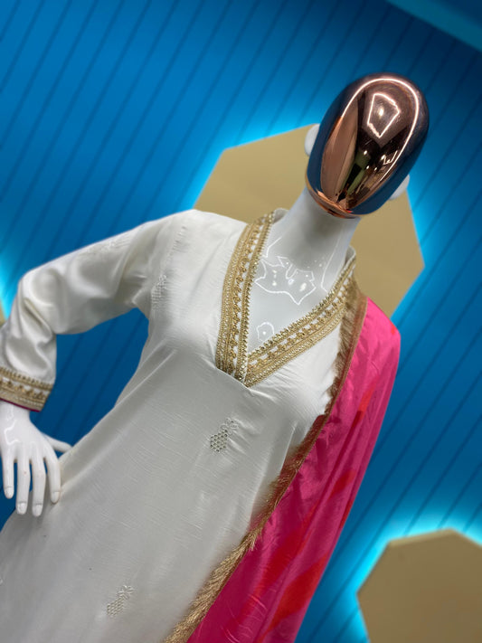 Wear Bitalian Silk Top With Sequence  work With Pant And Dupatta