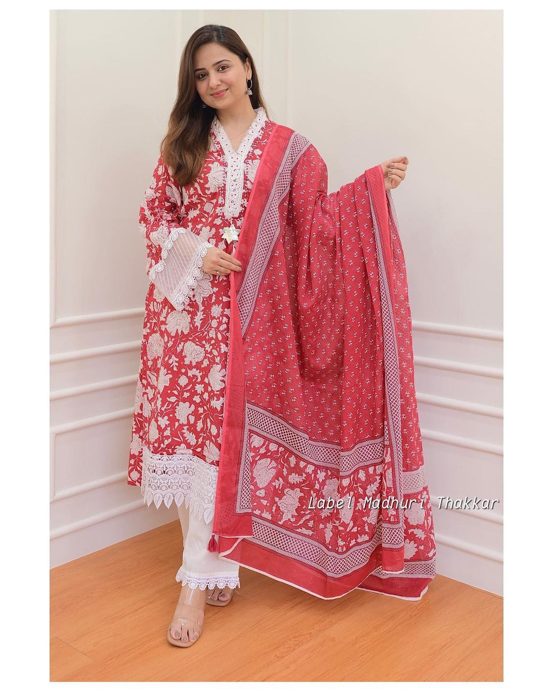 Amazon.com: ladyline Modal Silk Printed Salwar Kameez Suit with Silk  Dupatta, Straight Pants (SPSK SPAR1260) (34/Khaki) : Clothing, Shoes &  Jewelry