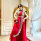 Designer Red Indo-Western Sharara With Sequence Work/Wedding Wear Red Indo-Western Sharara/Party Wear