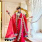 Designer Red Indo-Western Sharara With Sequence Work/Wedding Wear Red Indo-Western Sharara/Party Wear