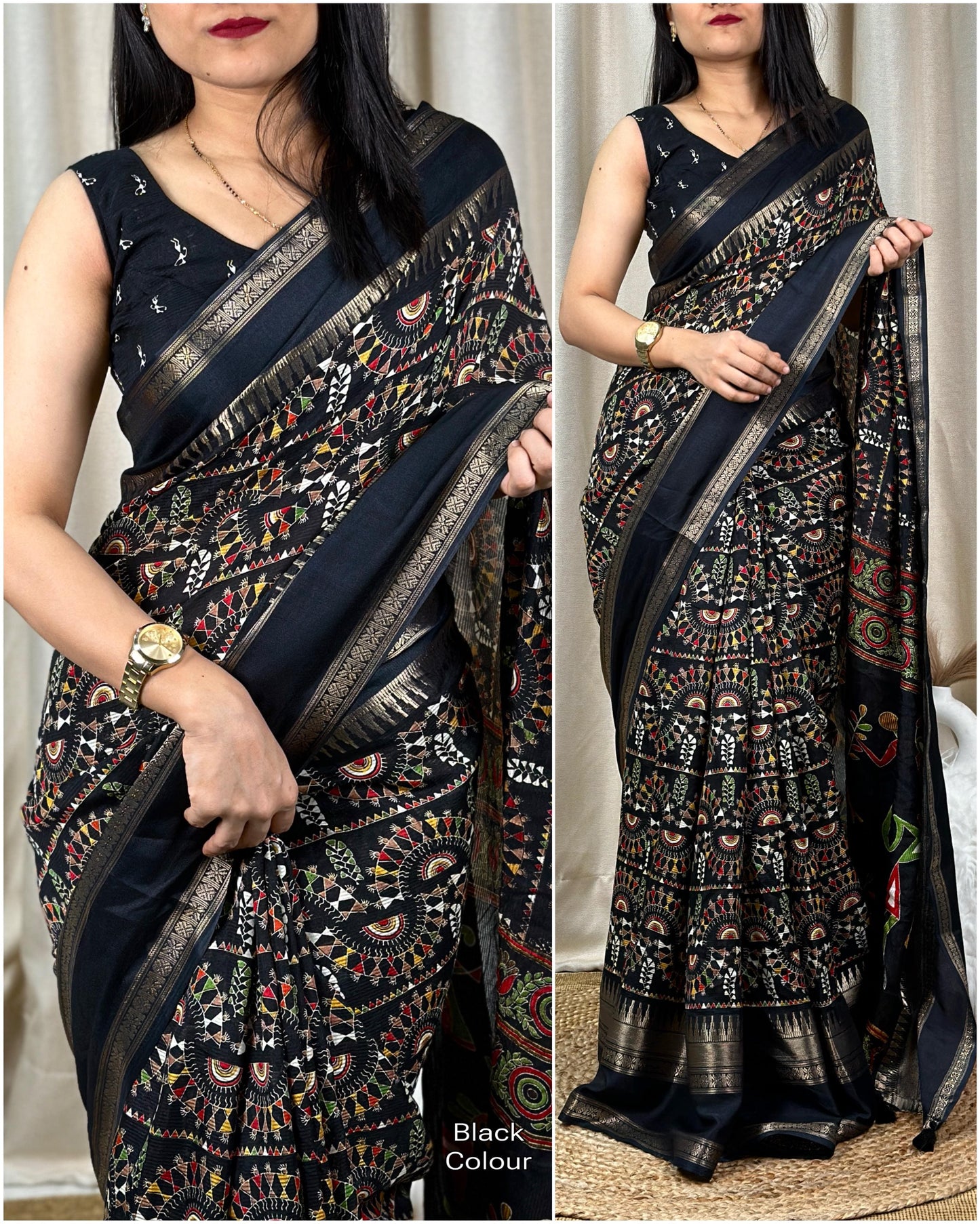 Our Dreamy kalamkari print saree is here to make you the queen of the fashion jungle