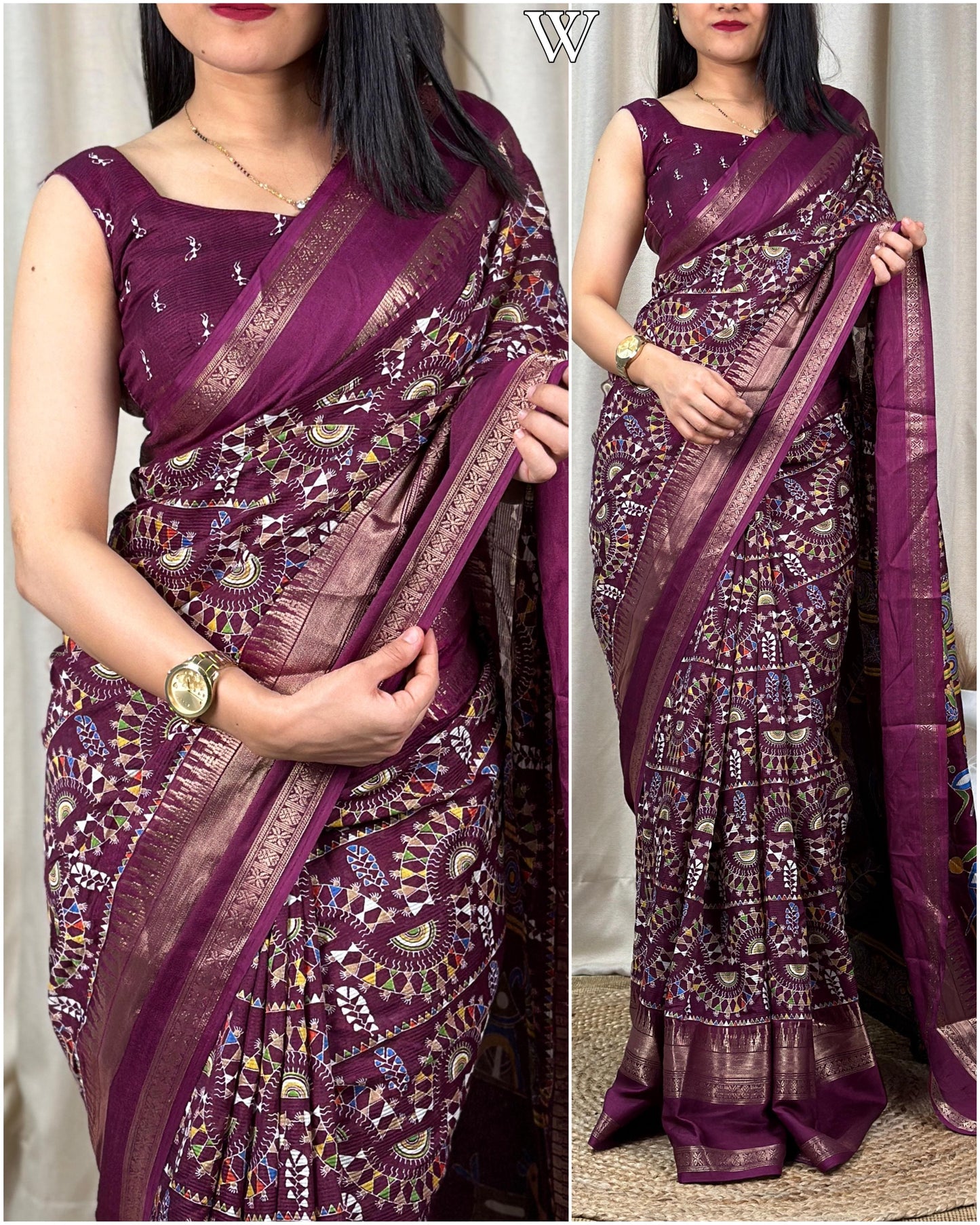 Our Dreamy kalamkari print saree is here to make you the queen of the fashion jungle