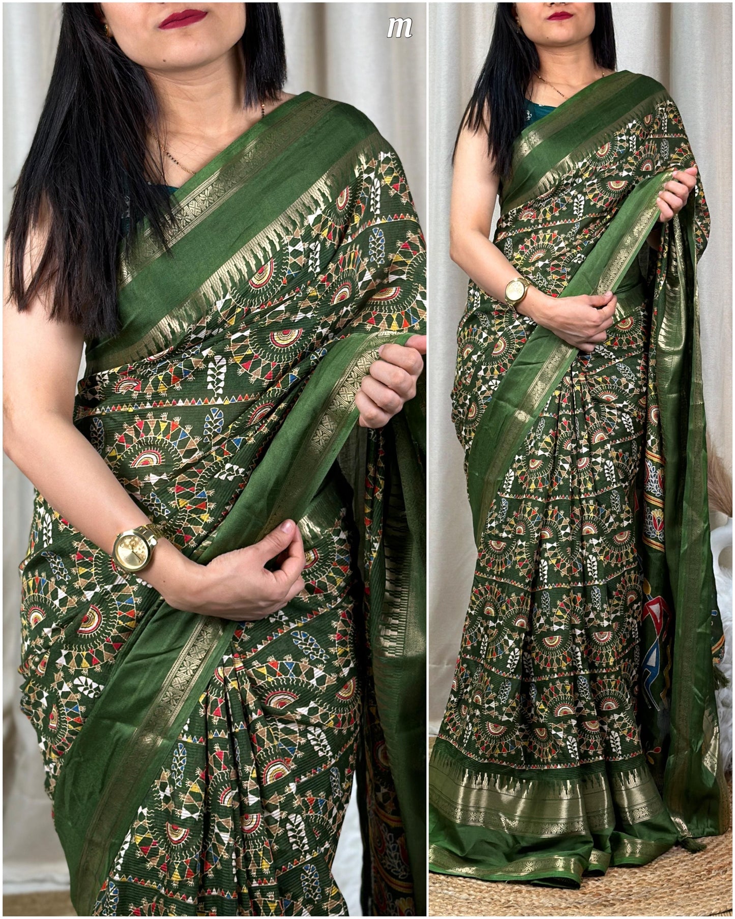 Our Dreamy kalamkari print saree is here to make you the queen of the fashion jungle