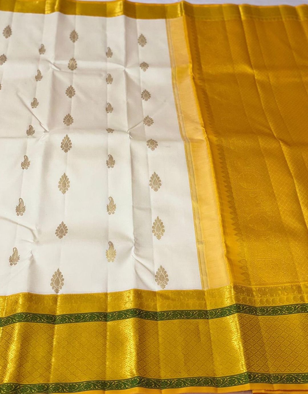 Luxuriant Off White Soft Silk Saree With Glittering Blouse Piece