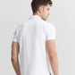 Solid white seersucker Half sleeve Shirt