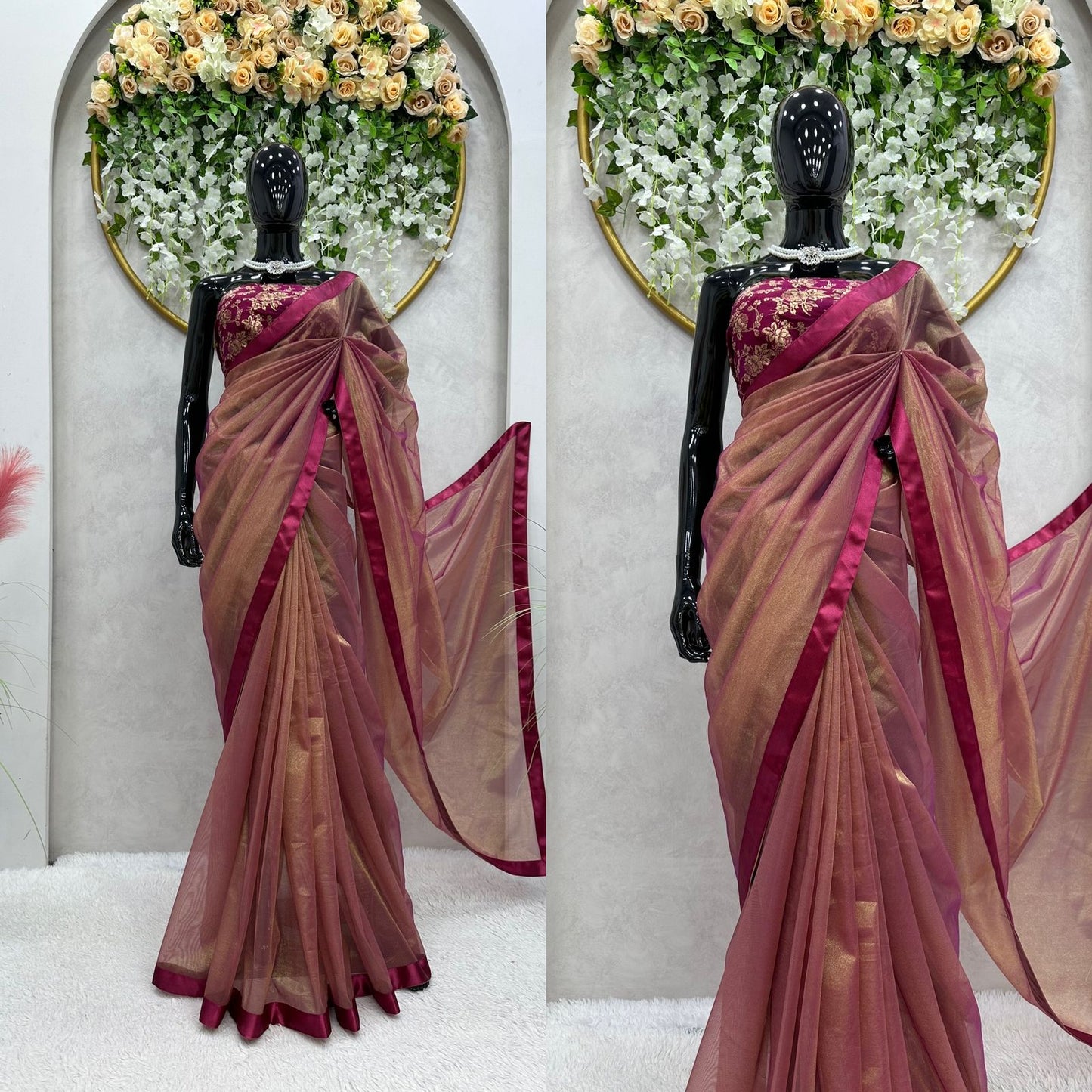 South Indian Wedding Silk Ready To Wear Saree