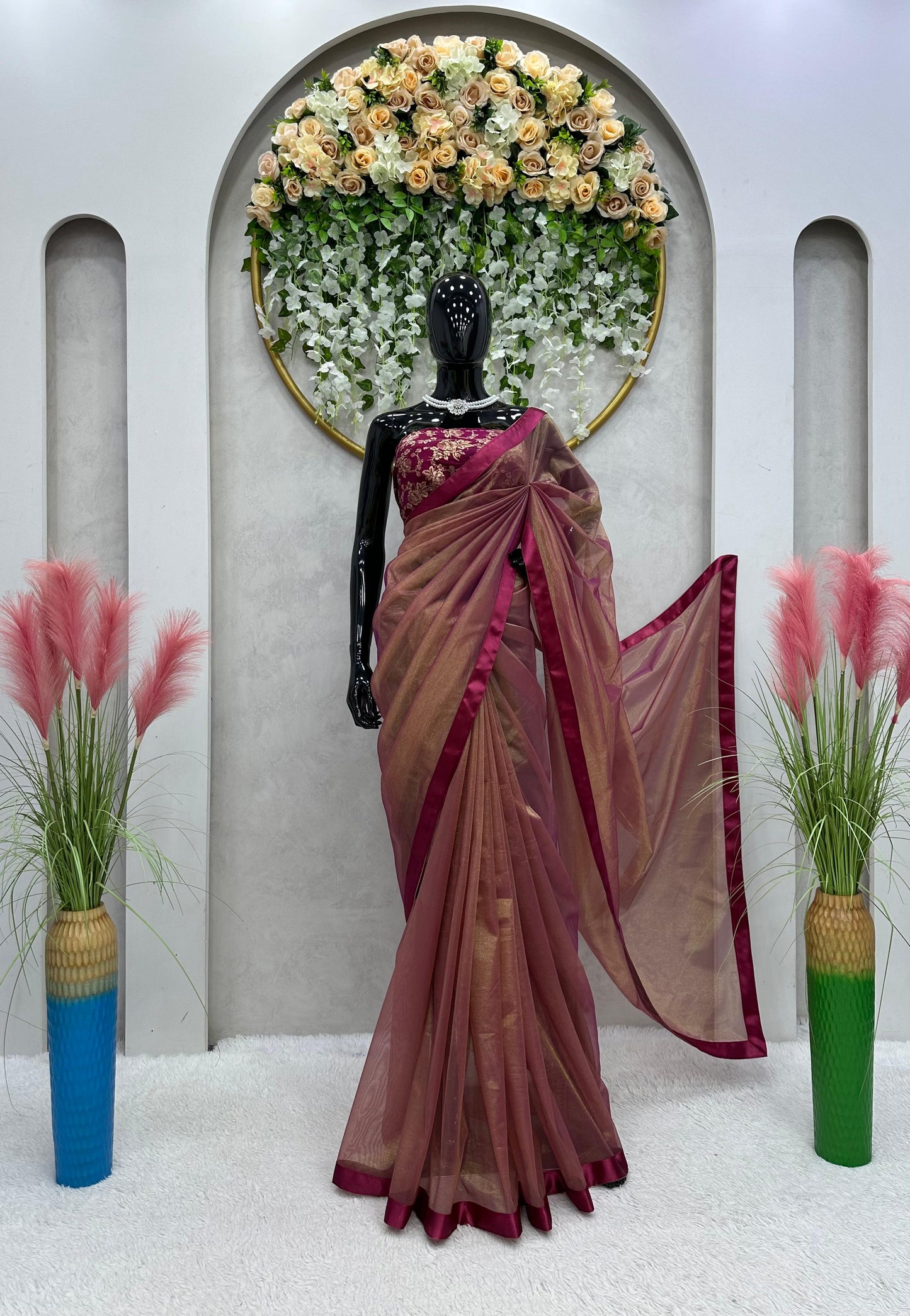 South Indian Wedding Silk Ready To Wear Saree