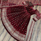 Maroon color 9000 Velvet  Wedding Dress