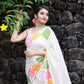 Kerala golden jari Cotton saree with chembaruthi Design print-Festival light Collection-Diwali Gifts-Diwali shopping-Diwali collections