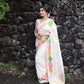 Kerala golden jari Cotton saree with chembaruthi Design print-Festival light Collection-Diwali Gifts-Diwali shopping-Diwali collections