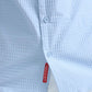 Sky Blue Textured Solid Double Pocket Shirt