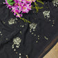 Black Color Indian Designer Saree With Sequence Embroidery in Georgette