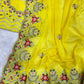 Tussar Saree With Stone Embellishment And Embroidered Borders