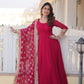 Party Wear Pure Georgette Ready to Wear Stitched Gown with Dupatta