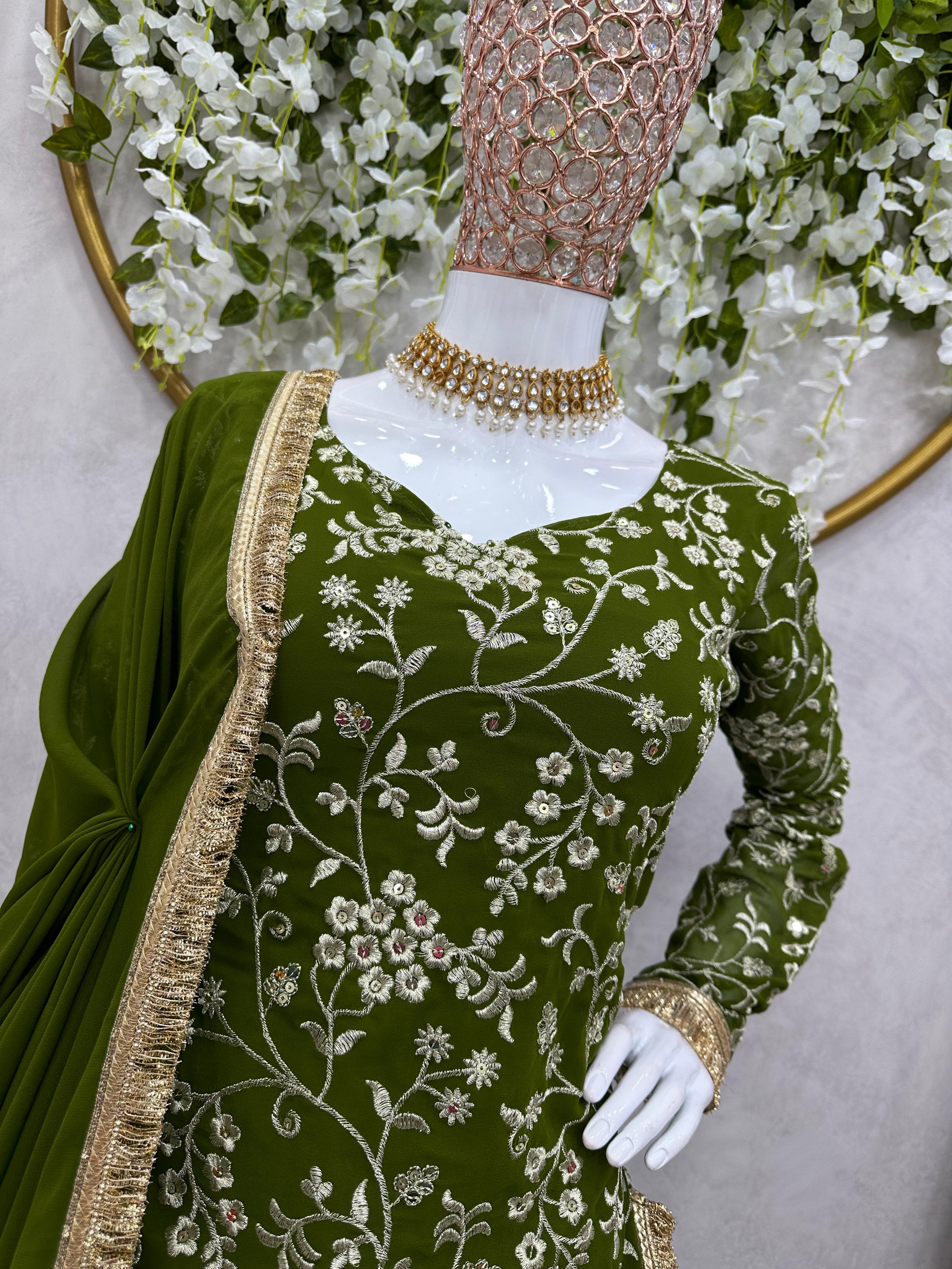 Indian Pakistani punjabi bollywood embellished palazzo pants Salwar Kameez  40 | eBay