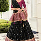 Indian Wedding Wear Dark Midnight Blue Banarasi Silk Lehenga Choli