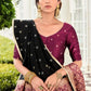Indian Wedding Wear Dark Midnight Blue Banarasi Silk Lehenga Choli