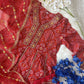 Redaymade anarkali red colour suit hevy reyon cotton fabric suit