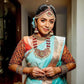 Women's Banarasi Soft Lichi Silk Saree For Beautiful Rich Pallu & Jacquard Lace Border Work Saree With Blouse
